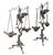 Bronze 19th C. Grand Tour Candlesticks Bronze Heron Oil Lamps Made in Italy For Sale - Image 8 of 18