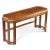 Contemporary Oak Wall Mirror and Console Table Set With Parquet Top and Gold Trim For Sale - Image 3 of 12