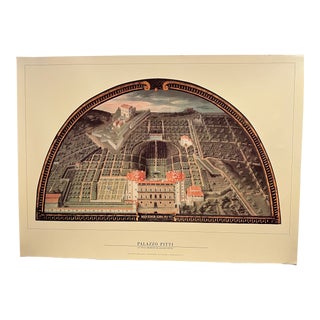 1992 Architectural Rendering Poster of Palazzo Pitti by Guisto Utins For Sale