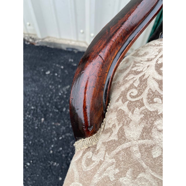 Wood Antique Victorian American Balloon Back Mahogany Dining Chairs- Set of 4 For Sale - Image 7 of 12