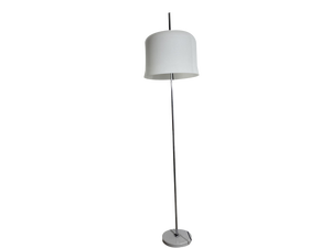 Mid-Century Mushroom Floor Lamp in Chrome and White Acrylic from Superlux, 1960