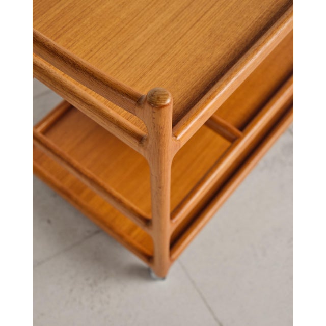 Mid-Century Modern Teak Bar Cart by Johannes Andersen for Silkeborg, 1960s For Sale - Image 11 of 17