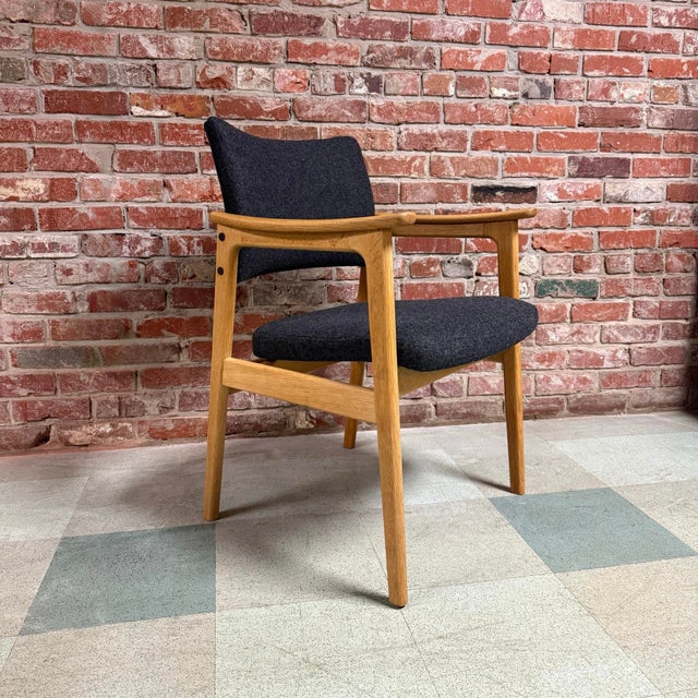 Mid 20th Century Erik Kirkegaard Armchair, Oak, Kvadrat, Denmark, 1960s For Sale - Image 5 of 10