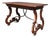 Spanish Colonial Revival Style Mahogany Desk With Iron Stretcher For Sale