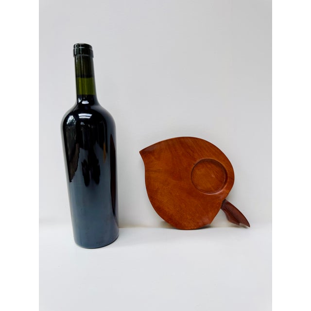 Vintage Caribcraft Mahogany Apple Snack Plates and Cups, Set of 13 For Sale - Image 14 of 15