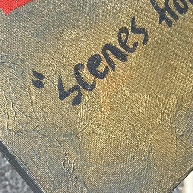 Andy Warhol 1980's Signed Pop Art Mona Lisa Etc. Original Painting on Canvas For Sale - Image 4 of 13