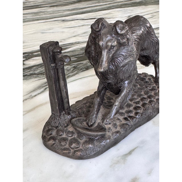 1970’s Jean Spouse for Heredities Bronze Collie at Water Pump For Sale - Image 11 of 15