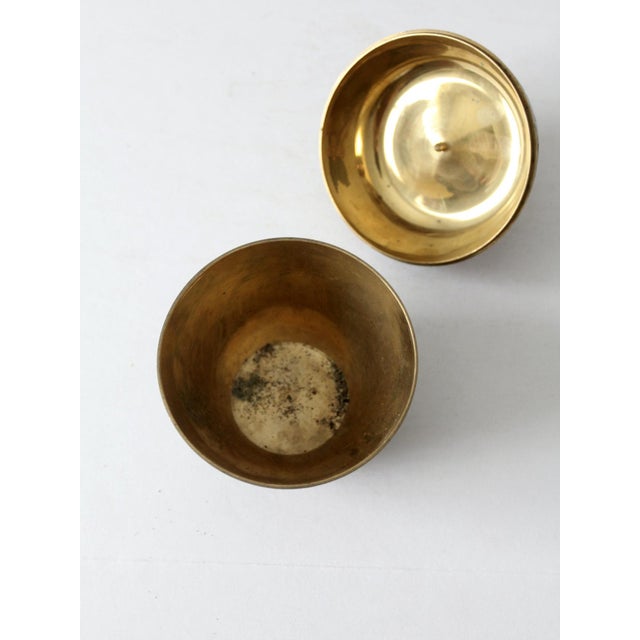 Brass Vintage Cloisonne Brass Apple Box For Sale - Image 8 of 12