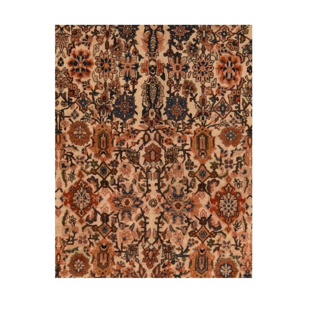 Persian Late 19th Century Hand Knotted Persian Farahan Sarouk Wool Rug For Sale - Image 3 of 4
