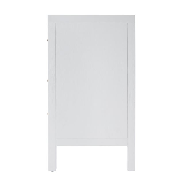 Nora 34 in. W Wood 3 Drawer Chest, White For Sale In Chicago - Image 6 of 9