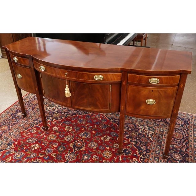 Kindel Furniture 1980s Kindel Furniture Chesterwood Regency Style Mahogany Server Buffet Sideboard For Sale - Image 4 of 15
