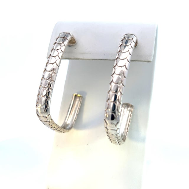 1990s John Hardy Estate Dot Earrings Sterling Silver, 2 pieces For Sale - Image 4 of 7