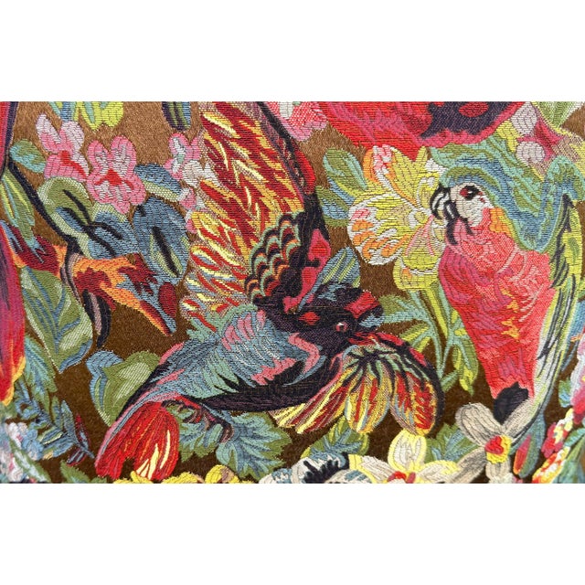Not Yet Made - Made To Order Woven Tropical Bird Cushion Cover For Sale - Image 5 of 14