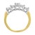 Contemporary 14KT Two Toned Gold 5 Stone Diamond Ring (1 cttw, H-I Color, SI1-SI2 Clarity) - Size 7 For Sale - Image 3 of 6