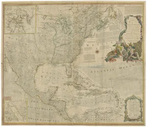 Antique Wall Map of North America, 1793