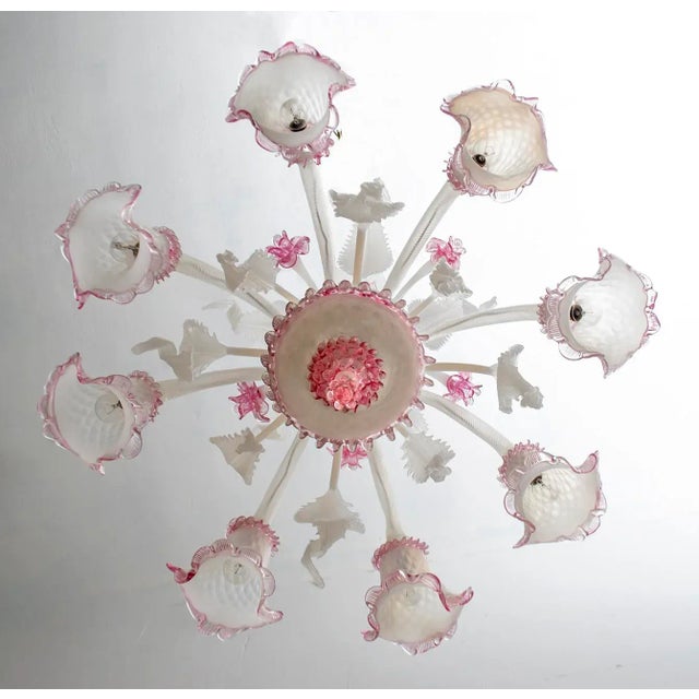 Venetian Glass Ceiling Lamp from Maestri Muranesi, 1960s For Sale - Image 14 of 15