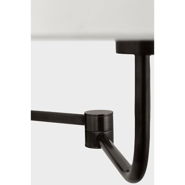Modern Barbara Barry for Visual Comfort Signature Go Lightly Swing Arm Wall Light in Bronze with Linen Shade For Sale - Image 3 of 9