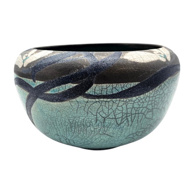 Joy Imai Studio Ikebana Ceramic Bowl, Palo Alto, 7.5" For Sale In San Francisco - Image 6 of 12
