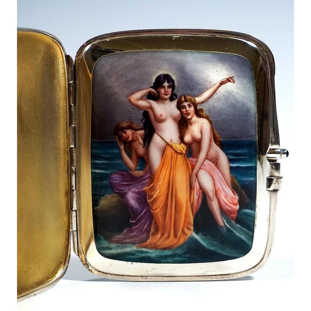 Art Nouveau Silver Cigarette Case, 1890s For Sale - Image 3 of 10