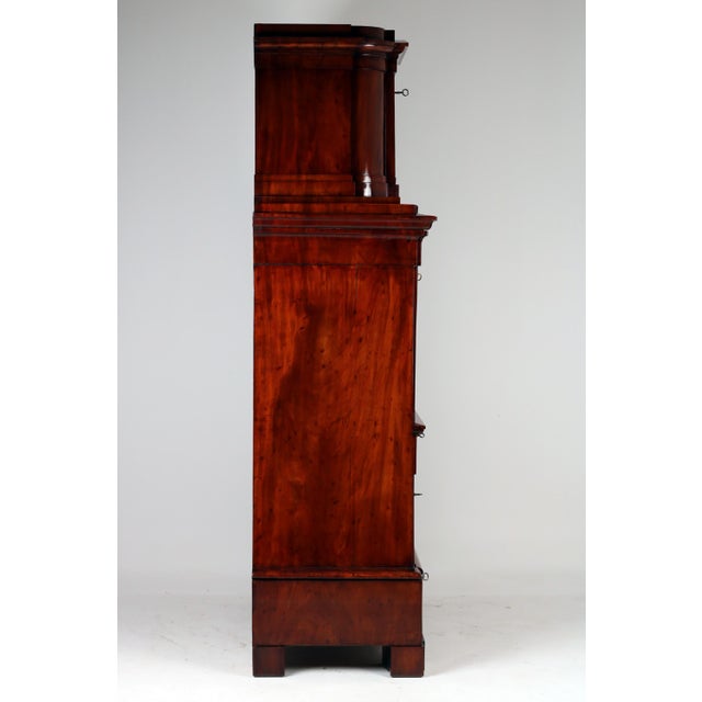 Antique Biedermeier Secretary in Mahogany, 1820 For Sale - Image 18 of 18