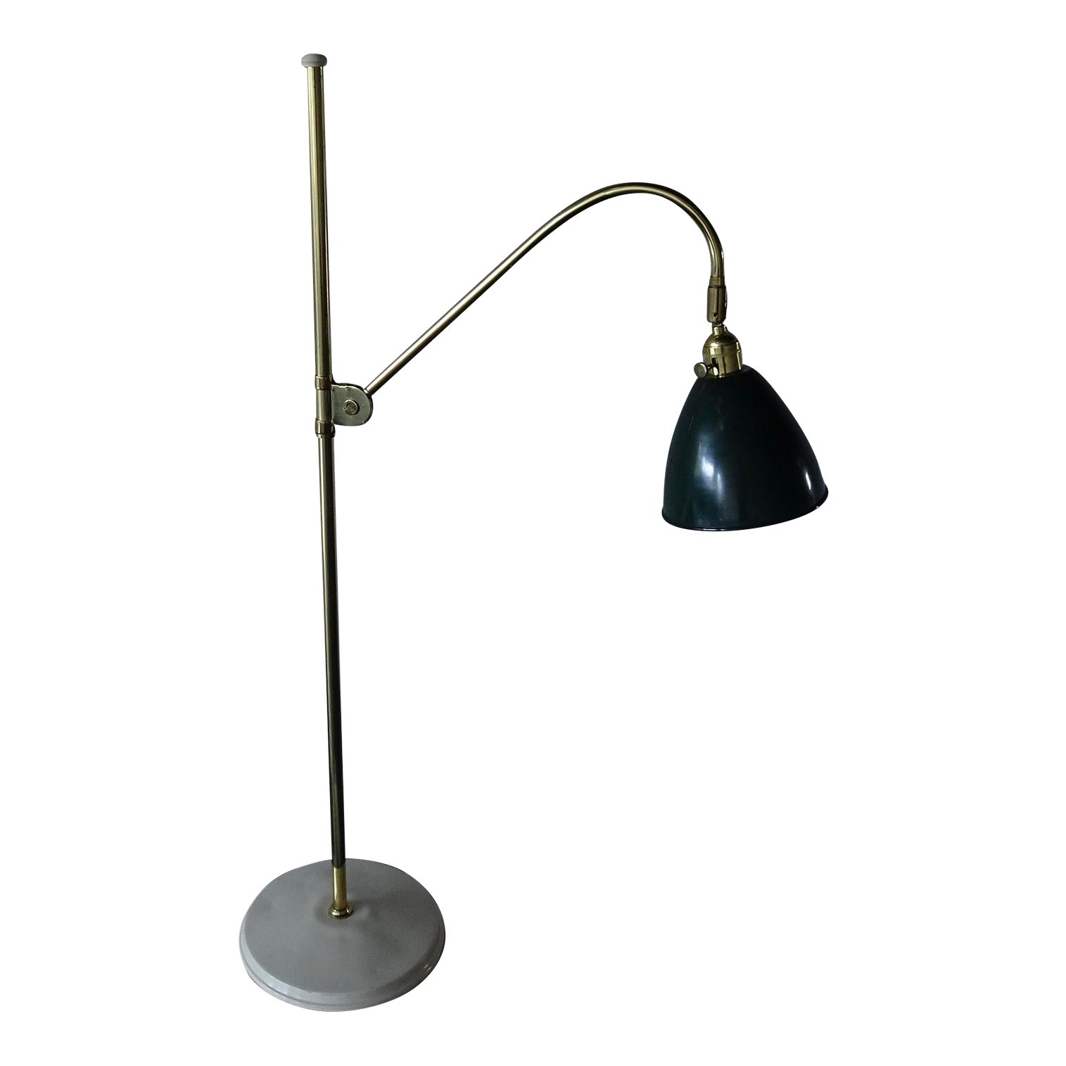 Bestlite Bl3 Articulated Brass Floor Lamp by Robert Dudley Best