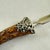 English Stag Horn & Sterling Silver Green Man Face Letter Opener For Sale - Image 4 of 12