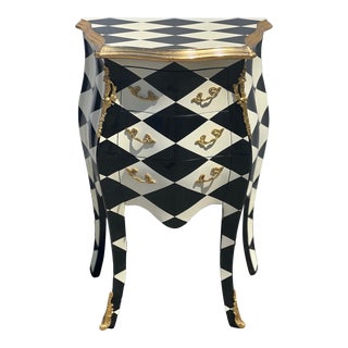1970s Black and White Chest of Drawers For Sale
