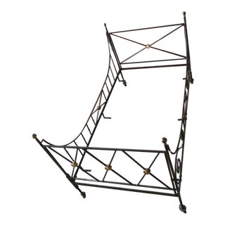 Antique Wrought Iron Campaign Bed For Sale