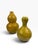 Set of 4 Chinese Porcelain Vases Mustard Yellow Glaze, Double-Gourd and Bottle Forms, Unmarked For Sale - Image 4 of 6