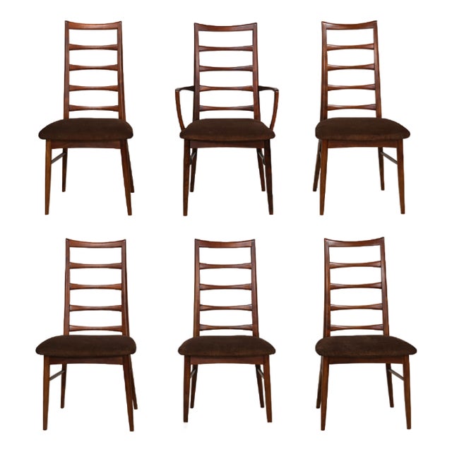 1960s Danish Modern Teak Lis Dining Chairs by Koefoeds Hornslet - Set of 6 For Sale