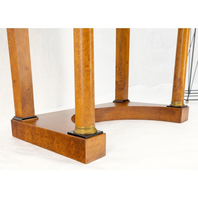 Burl Wood Biedermeier Dressing Table Mirror Matching Chair Cane Seat Mint! For Sale - Image 17 of 18