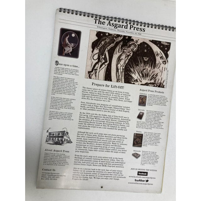 Wonder Stories Calendar 1930's Covers by Gernsback-Frank R Paul Collectible For Sale - Image 4 of 13