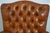 1990s Georgian Tufted Leather Carved Arm Chair For Sale - Image 5 of 18