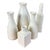 White Ceramic Vase Set – 5 Minimalist Decorative Pieces For Sale
