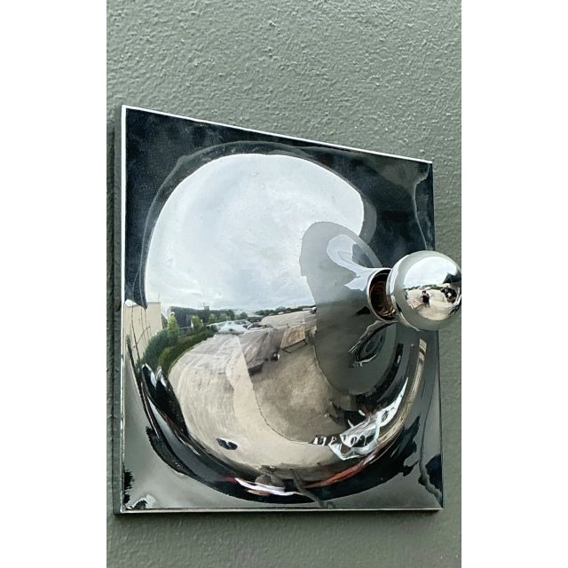 Vintage Chrome Wall Sconce For Sale - Image 11 of 12