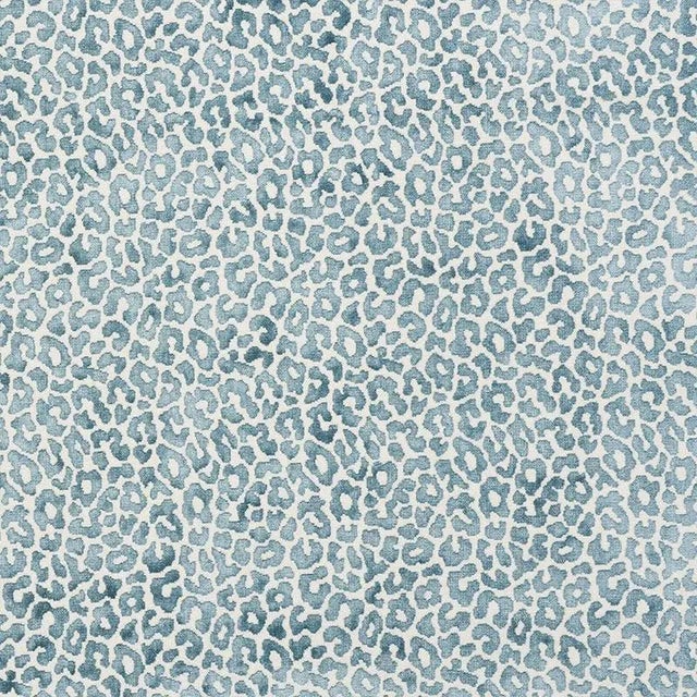 Sample - Schumacher X Timothy Corrigan Madeleine Velvet Fabric in Cadet For Sale