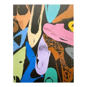 Andy Warhol Foundation Vintage 1999 Lithograph Print Pop Art Poster " Diamond Dust Shoes " 1980