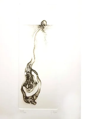 Fred Deux - Grey Surrealism III - Signed Original Etching