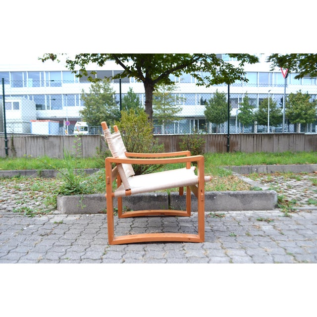 Scandinavian Pine Safari Chair by Børge Jensen for Bernstorffsminde Møbelfabrik, 1960s For Sale - Image 12 of 18