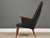 Hans Wegner Fritz Hansen 1960s Hans J. Wegner Black Leather Mama Bear Chair For Sale - Image 4 of 11