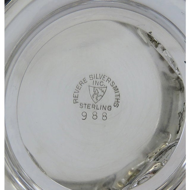 Mid 20th Century Sterling Silver Revere Silversmiths Danish/Jensen Blossom Creamer Sugar Bowl Set For Sale In New York - Image 6 of 8