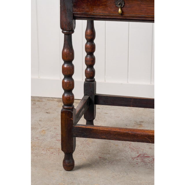 19th Century 19th Century Oak Bobbin Side Table For Sale - Image 5 of 11