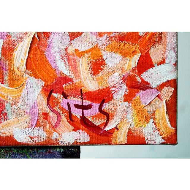 Orange Artist Andrei Sitsko "Apple Tree Iii" Modern Original Painting For Sale - Image 8 of 10