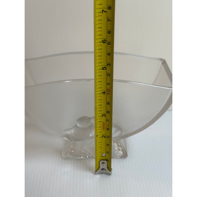1938 Vintage Sign Verlys Frosted/Clear "Love Birds" Glass Vase For Sale In New York - Image 6 of 17