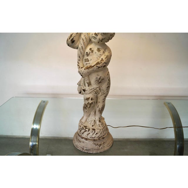 1960s Poured Concrete Greek Figural Table Lamp For Sale - Image 12 of 12