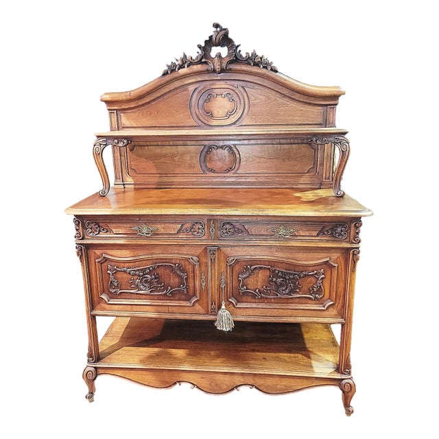 French Country Louis XV Style Sideboard Server For Sale