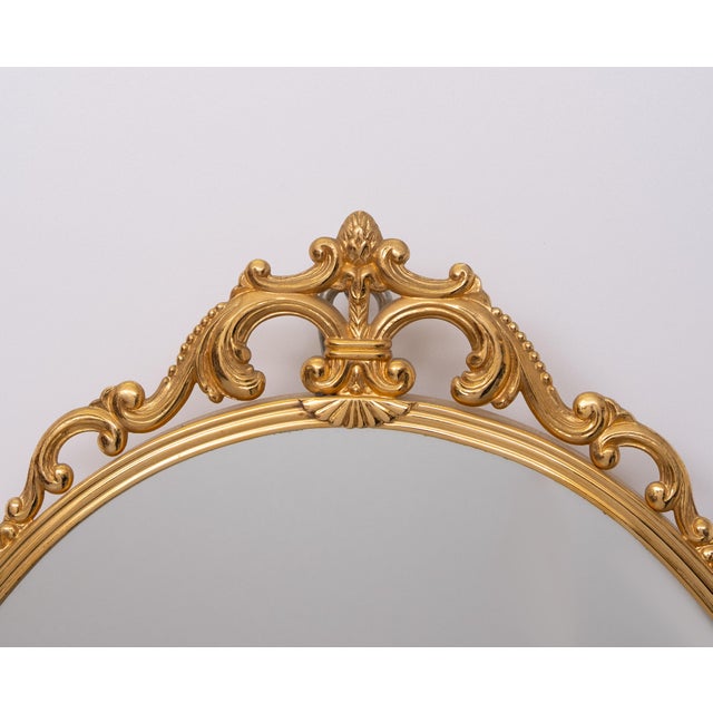 1970s 4 Brass Classic Medallion Shaped Wall Mirrors 1970s For Sale - Image 5 of 8