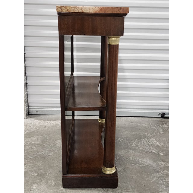 Antique Empire Style Console Table With Marble Top For Sale In New York - Image 6 of 12