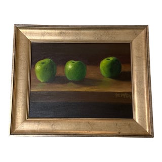 Late 20th Century Oil Painting of Apples For Sale