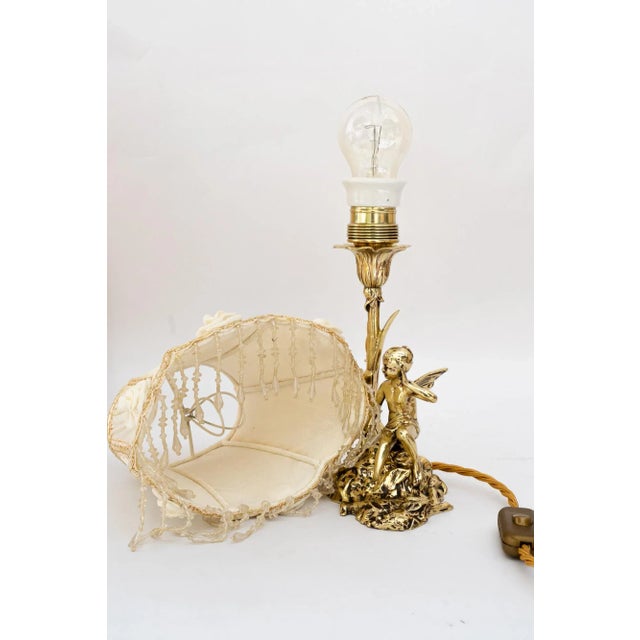 Jugendstil Table Lamp with Fabric Shade, Vienna, Austria, 1908 For Sale - Image 3 of 18